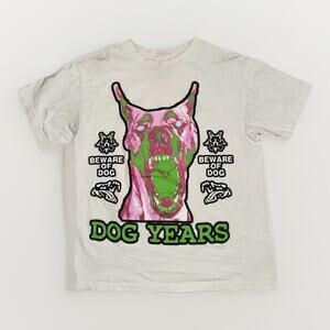 City Morgue Dog Years Graphic T-Shirt White Medium 19x24 Streetwear Band Tee